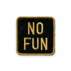 NFP no fun gold & felt patch