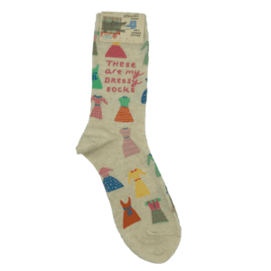 white socks with colorful dress images "these are my dressy socks"