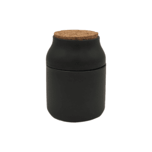 Kikkerland large black herb jar/grinder out of box
