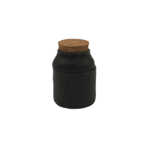 Kikkerland Herb jar and grinder small black