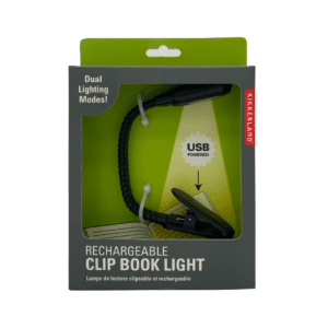 Rechargeable clip book light in black