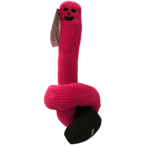 pink corduroy tube with face and shoe