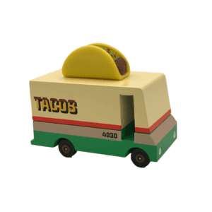 yellow and green toy taco van