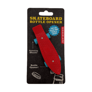 kikkerland mini skateboard bottle opener