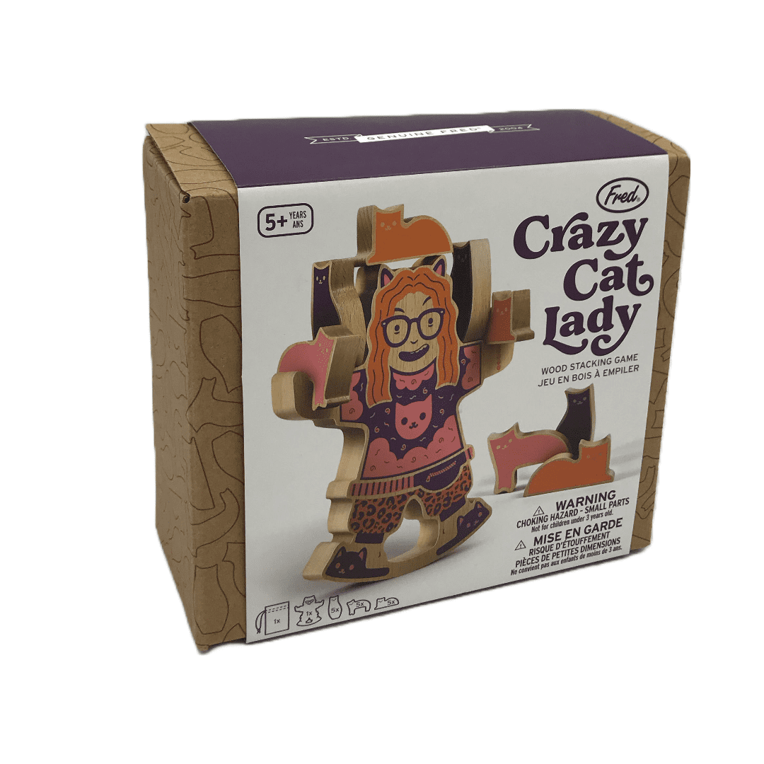 Crazy CAT Lady Wooden Balance Game, Assorted