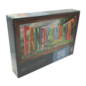 A boxed puzzle that says "fanfuckintastic"