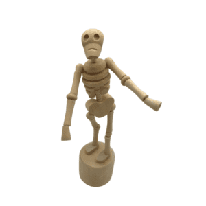 wooden toy skeleton